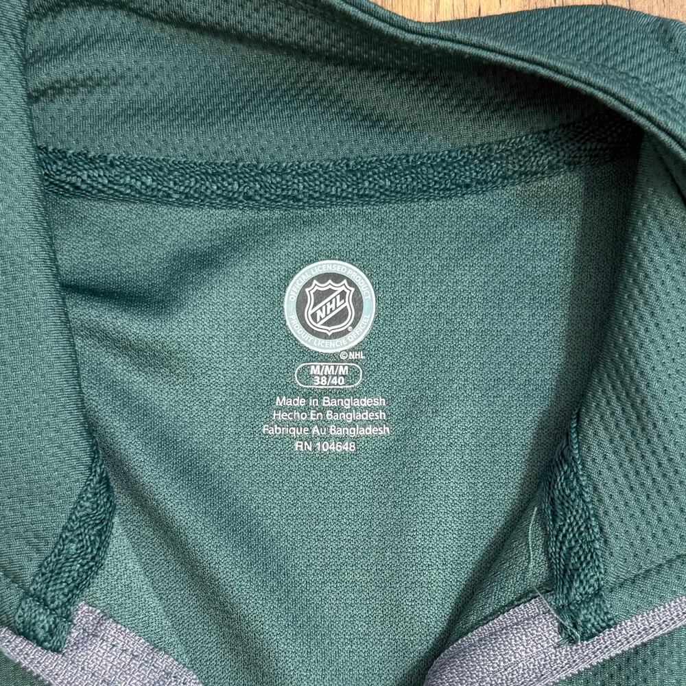 Minnesota Wild Pullover Hockey NHL 1/4 Zip Embroidered Mesh Size Unisex Medium - Picture 3 of 10